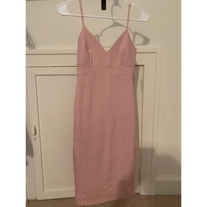 Lulu’s pink bodycon midi dress